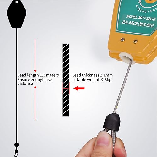 Miniatura 6 de Balanceador de resorte de 3 a 11.0 lbs de carga retráctil para moldes de automóviles, soldadura de piezas, línea de montaje