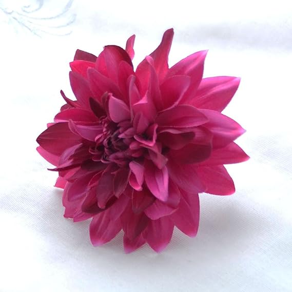 Amazon Co Jp ミュゼ 花嫁 ウェディング フラワー ヘッドドレス 存在感たっぷり 髪飾り 造花 ダリア1輪 パープル 01 ビューティー