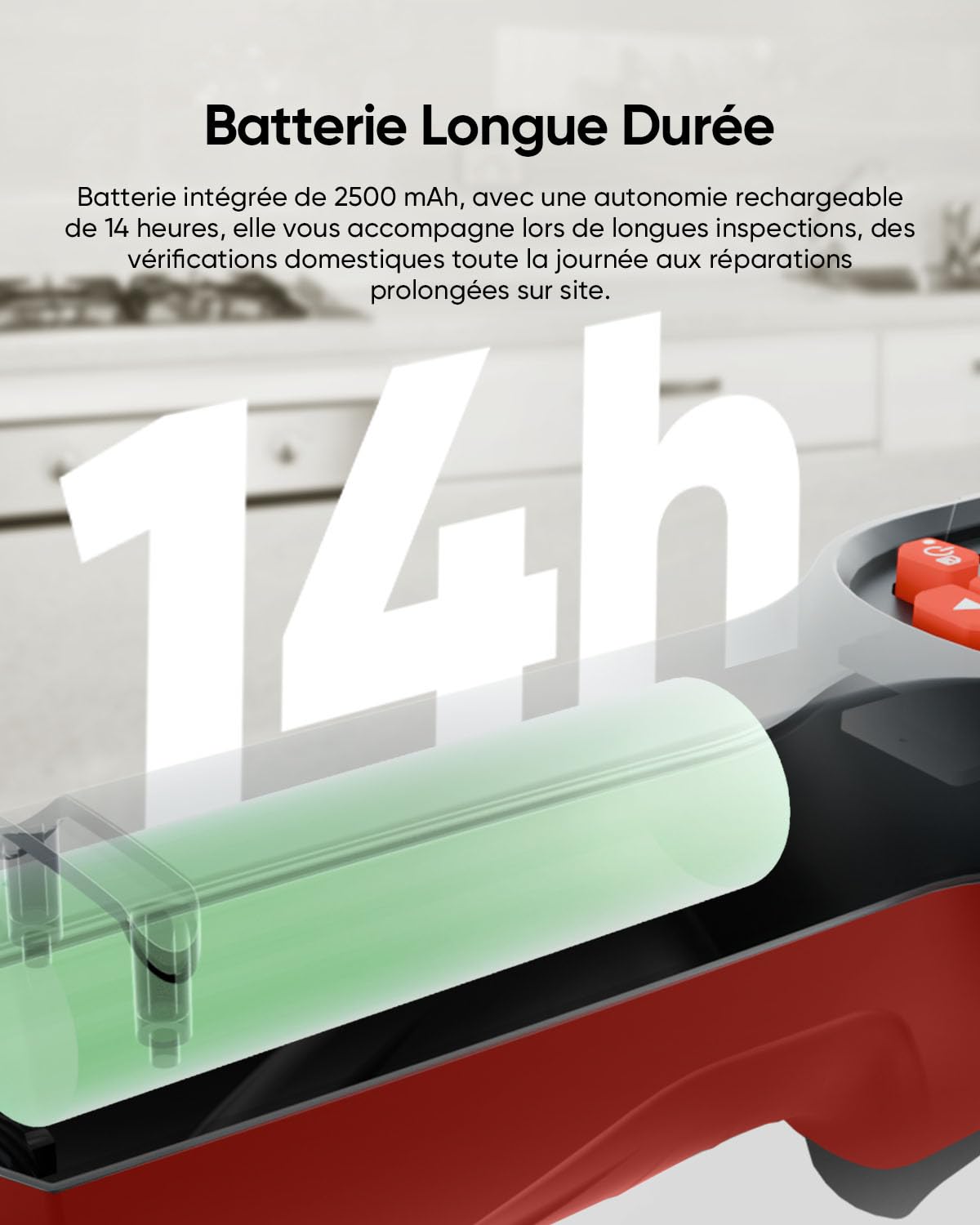 HIKMICRO D01 Lite Camera Thermique, Résolution IR 96×96, Double Mode Caméra Thermique Infrarouge, -20 °C à 550 °C, 25Hz Taux de Rafraîchissement, 14 Heures d'Autonomie, Pour fuite d'eau, HVAC
