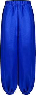 Pantalones Sueltos Elásticos de Satén para Niñas, Colores Sólidos y Cintura Elástica, para Disfraz de Halloween