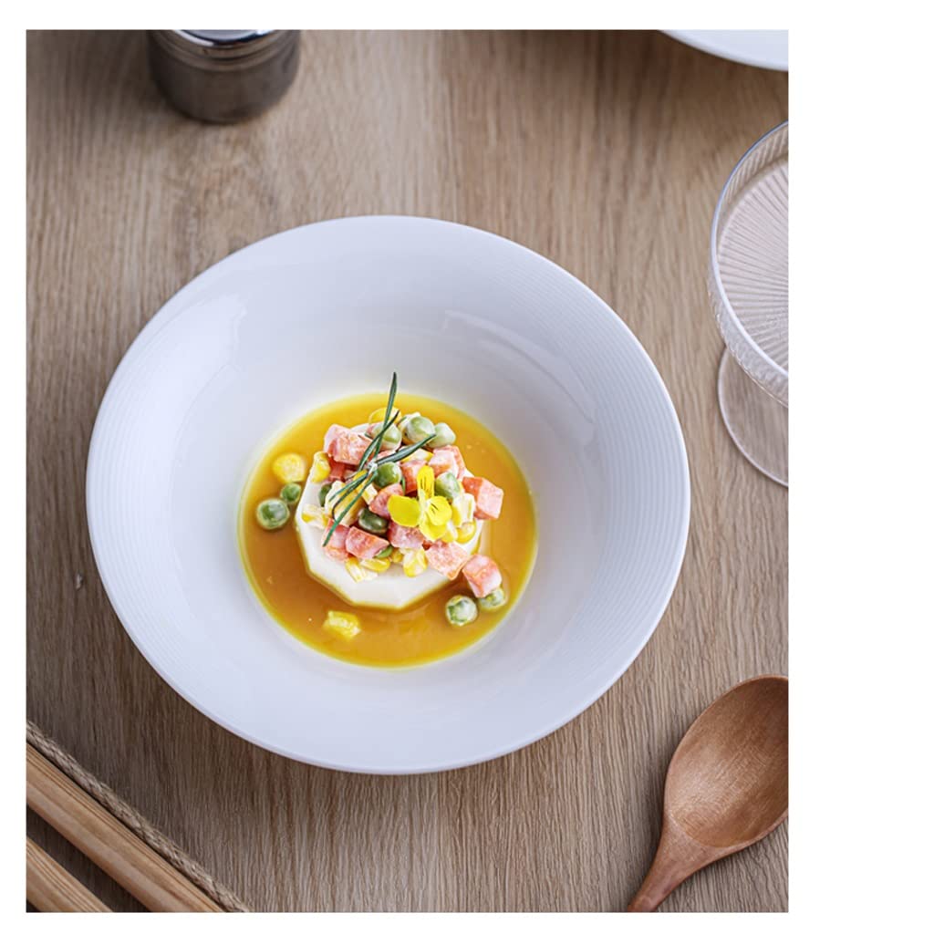 Platos de cena reutilizables Plato para servir Plato para servir Bandeja Cuenco de cerámica Plato frío de restaurante Cuenco de comida occidental Plato de fruta personalizado Plato redondo de persona