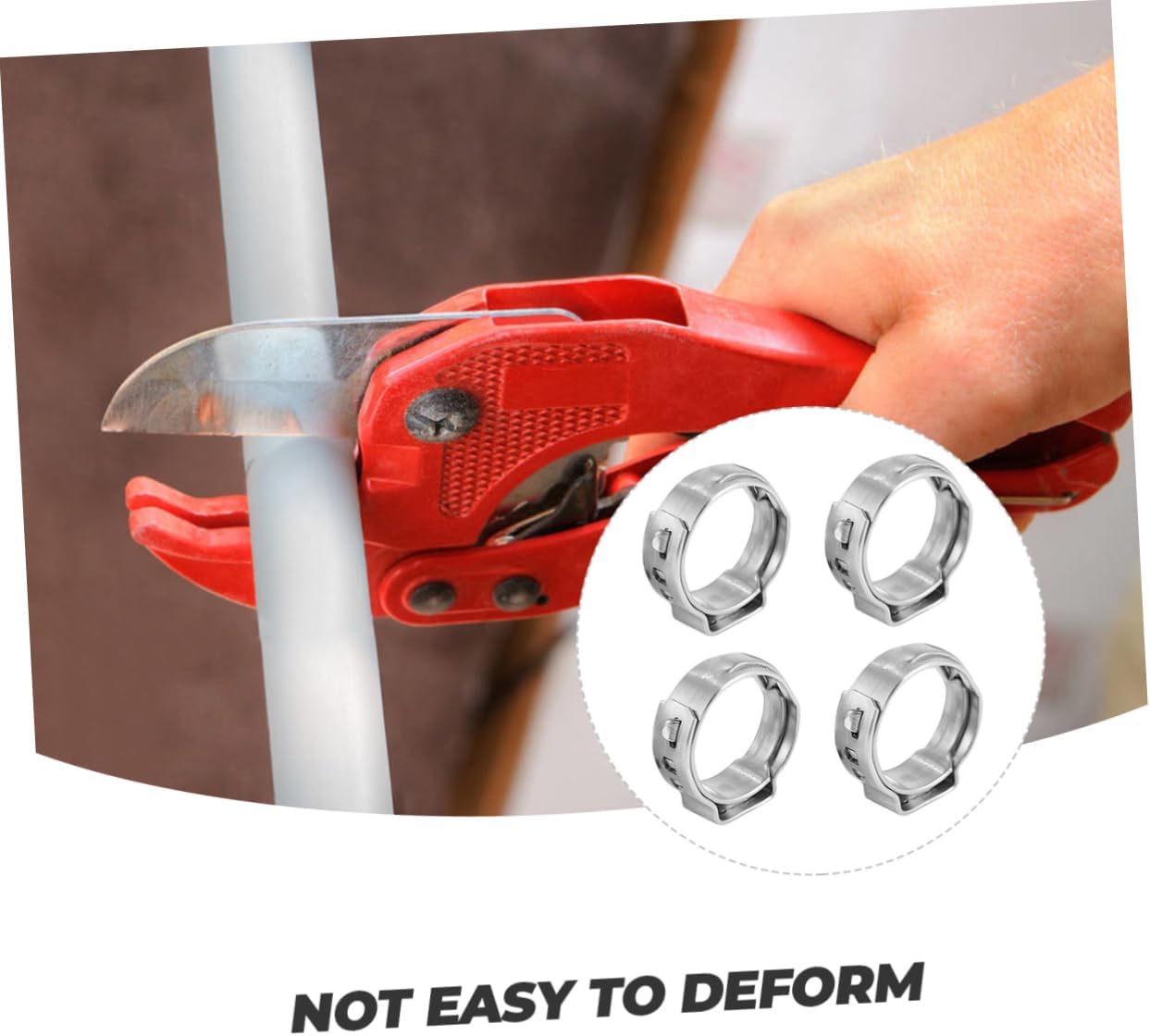 50pcs Heavy Duty Stainless Steel Hose Clamp Single Ear Clamp Screwdriver for Industrial Use