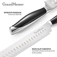 Vista 5 de Cuchillo para cortar rebanadas, cuchillo de pechuga de 12 pulgadas, diseño de mango ergonómico, para cortar barbacoa, pavo y jamón, carne asada