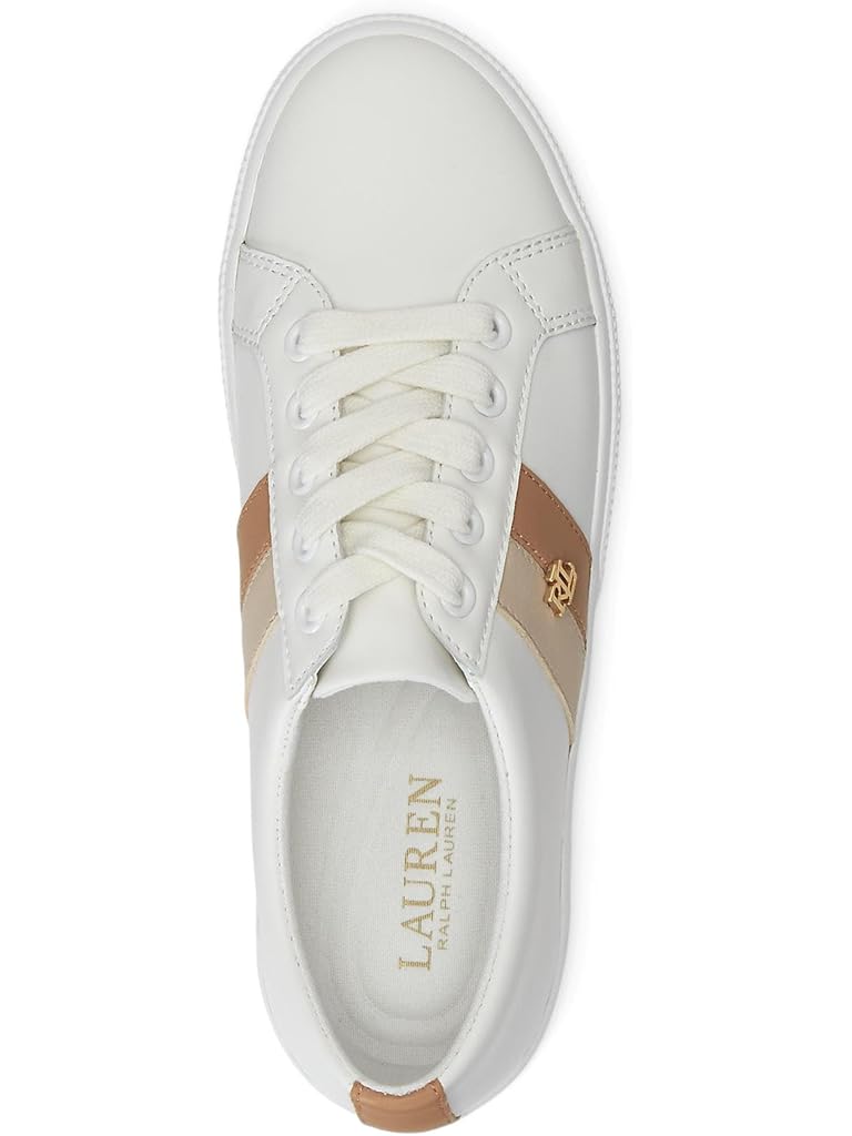 Bone Lauren Ralph Lauren Janson II Leather Sneakers