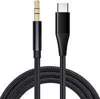 Vista 2 de Cable auxiliar USB-C a cable de audio de 0.138 pulgadas para Moto G Stylus 5G – Adaptador auxiliar estéreo de coche, cable de altavoz, cable
