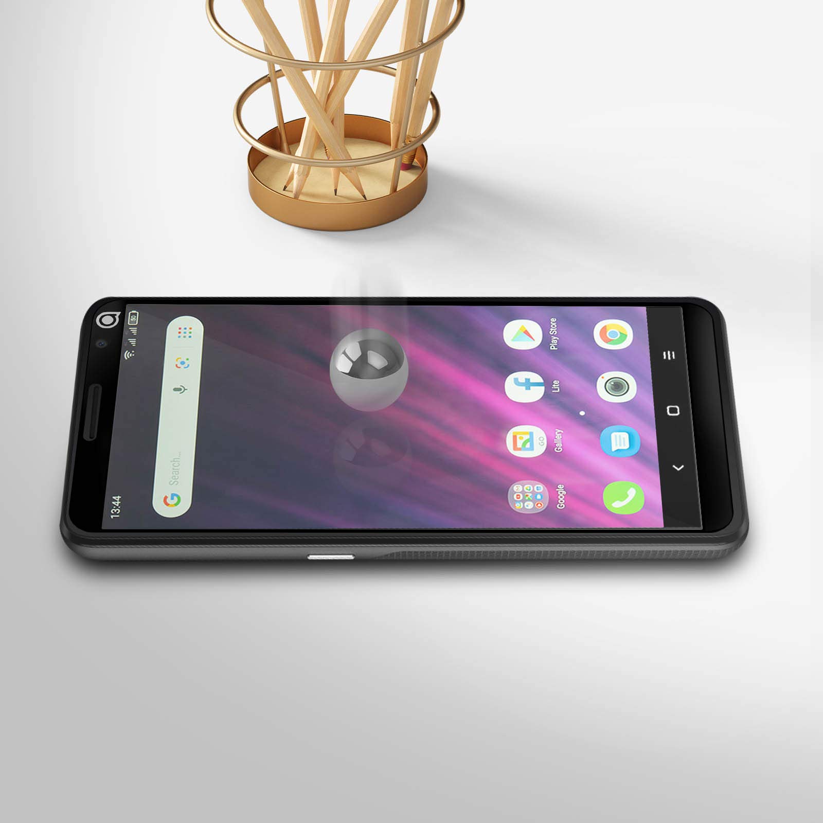 Pack 2 In 1 Per Alcatel 1B 2020: Custodia Trasparente TPU + Pellicola In Vetro Temperato 0,3mm - Protezione Completa