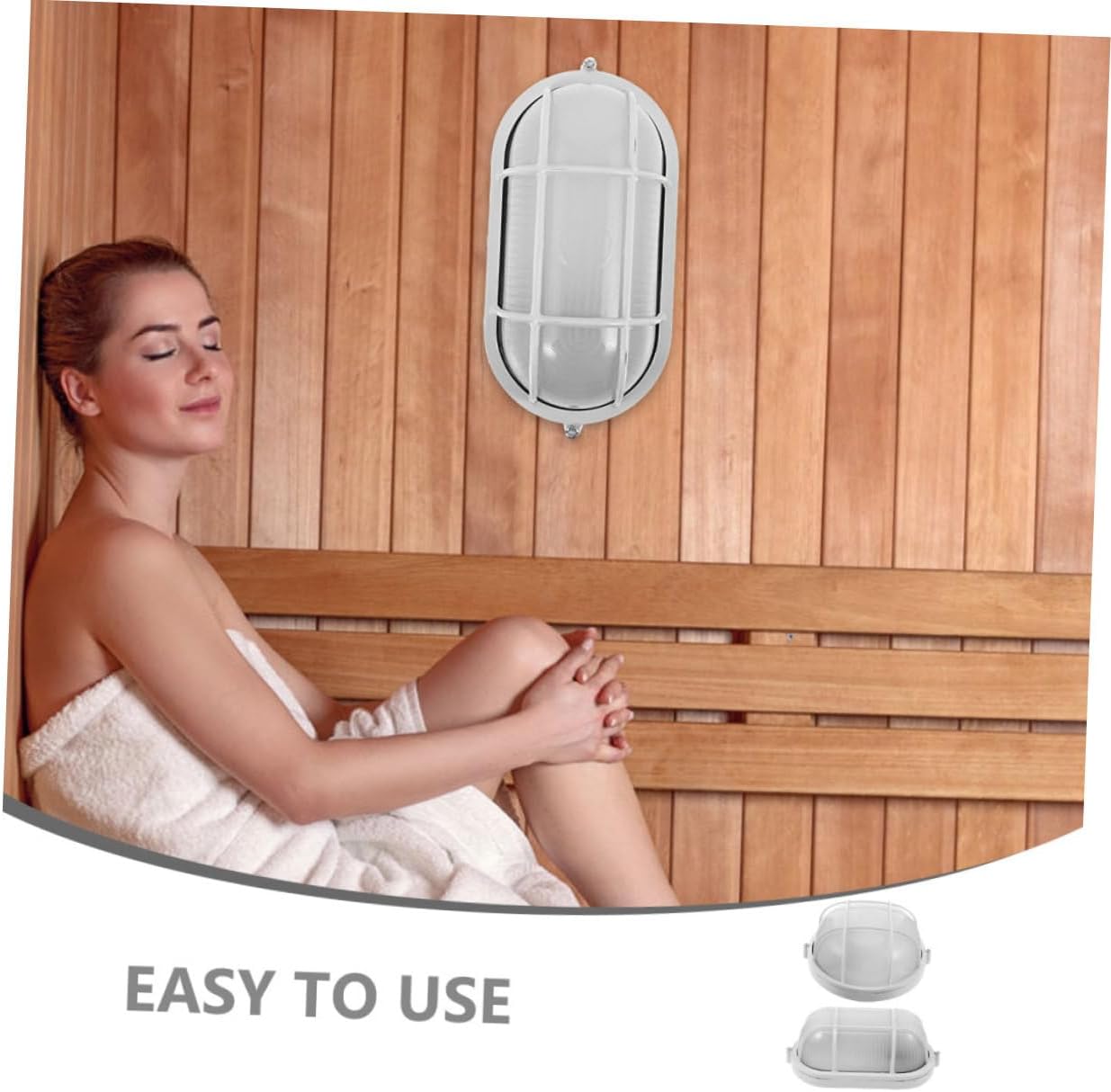 HANABASS 2pcs Explosion Fog Light for Sauna Rooms Easy to Install Wall Mount Lamp Indoor Lighting for Steam Rooms and Spa Accessories