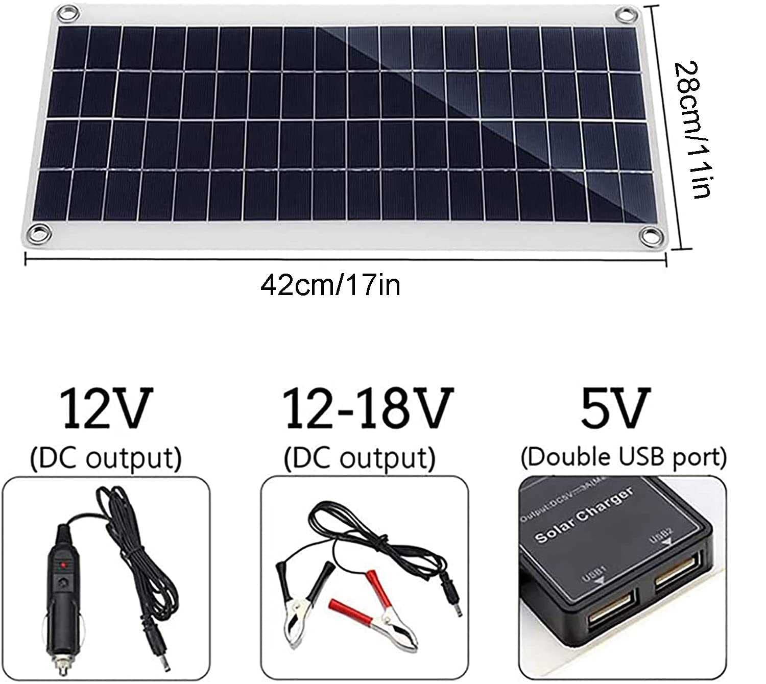 100 Watt Zonnepaneelset Monokristal Full Black 1020x540 mm