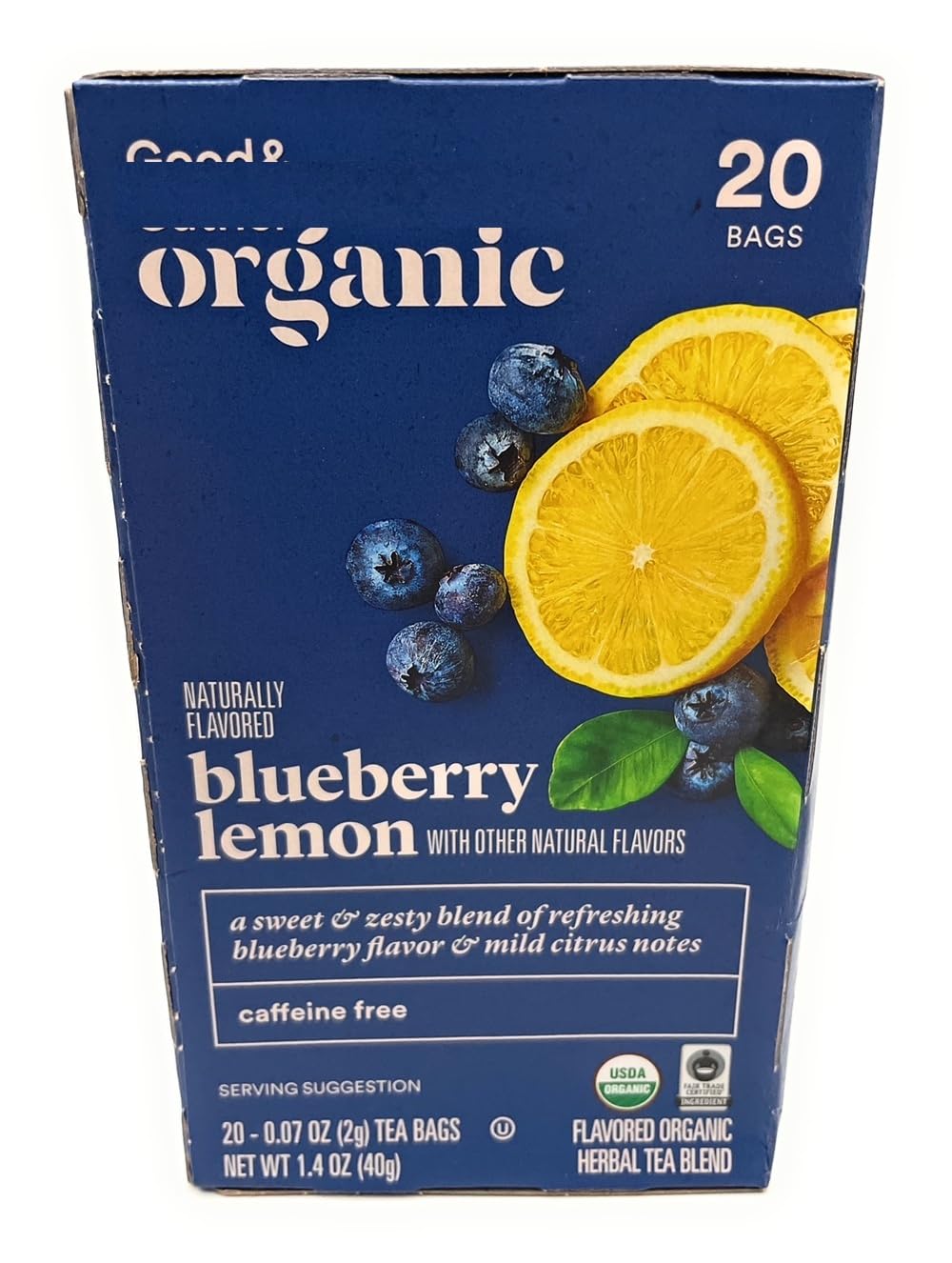 Amazon.com : Organic Blueberry Lemon Tea, Naturally Flavored with