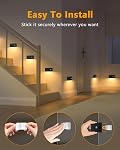 WILLED Stair Lumières à l'intérieur,Wireless Motion Sensor Lumière à l ́intérieur,Batterie Rechargeable lumières de nuit,Lumières de nuit de détecteur de mouvement pour l ́escalier,Hallway,Cuisine,Fermer,Cabinet,Chambre,Chambre des enfants(8-Pack)