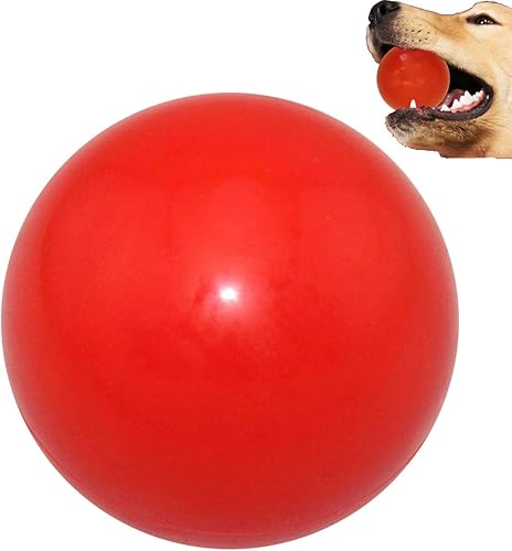 Sunglow Pelota duradera para perros para masticar y entrenar, juguete masticable resistente e indestructible para perros, bola de goma sólida,