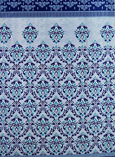 Image of Home Sizzler 2 Piece Eyelet Polyester Door Curtain Set - 7ft, Blue
