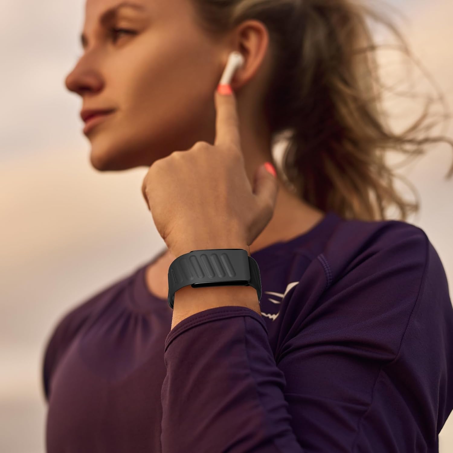 Silicone Sports Band Compatible with WHOOP 5.0 One/Peak, Soft, Comfortable and Waterproof Replacement Strap Compatible with WHOOP 5.0 Life/MG for Men and Women