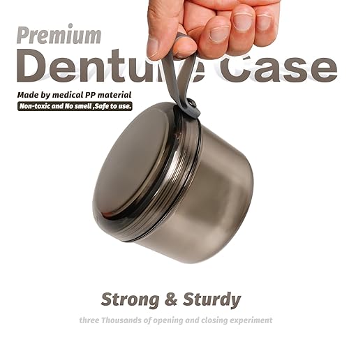 Miniatura 2 de Uouovo Caja de baño de dentadura grande mejorada 2023, caja de limpieza para dentaduras postizas sin fugas, cuidado limpio completo para dentaduras,