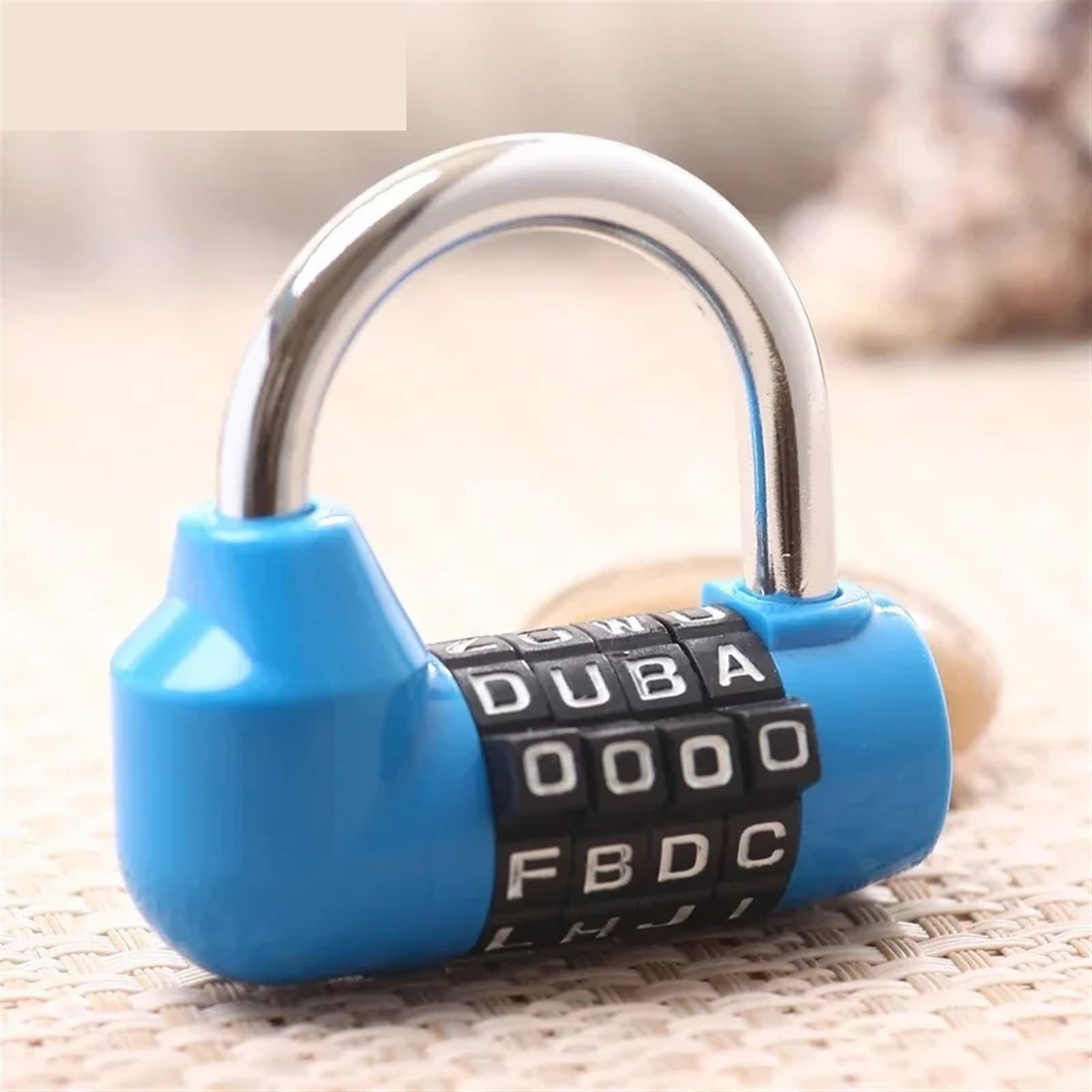 Candado de combinación, candado con contraseña de 4 códigos for casillero de gimnasio, caja de bolsa, Hardware DIY, 1 Uds.(Blue-01)