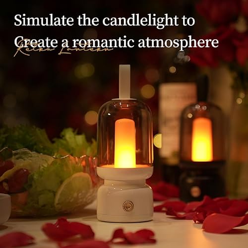 Miniatura 5 de Lámpara de mesa LED retro portátil, linterna LED vintage con batería inalámbrica, lámpara de escritorio USB, luz nocturna de campamento para uso en