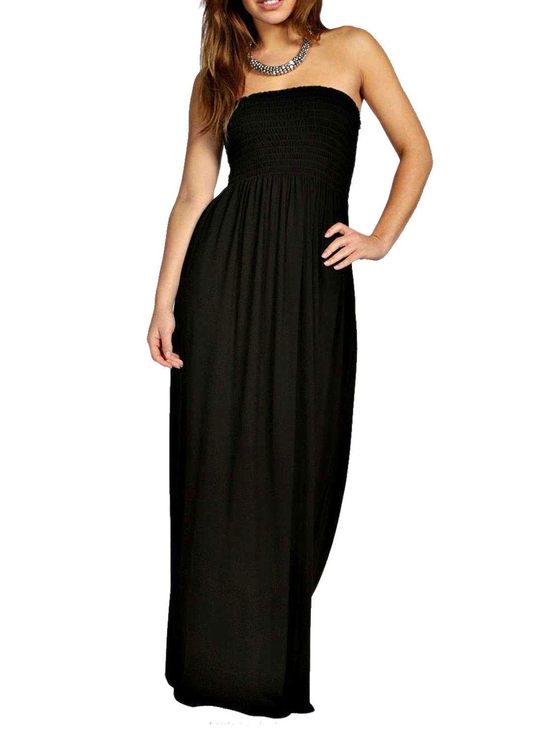 strapless maxi dress casual