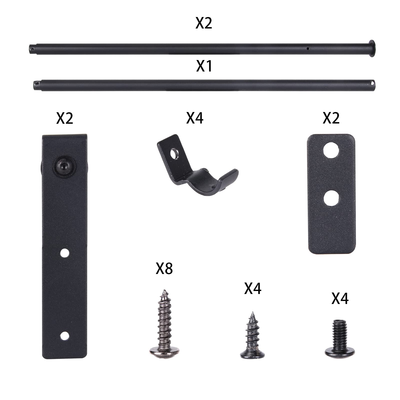 Quincaillerie Kit de Rail pour Porte Coulissante,Mini Rail Porte Coulissante pour Placards,Système de Rail Porte Suspendue pour Meubles TV Armoire de Rangement (Simple Porte, 120cm/4FT)