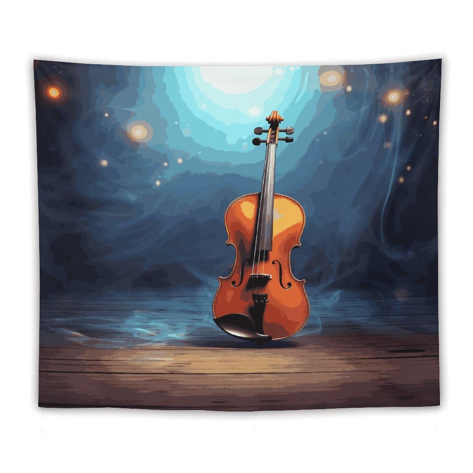 LDGSUPH Violin Poster Tapestry Wall Hanging Decor Anti-fading Aesthetic Wall Tapestries Fashion Wall Blanket Decor Modern Wall Art Tapestry for Bedroom Home Decor 50"x60"