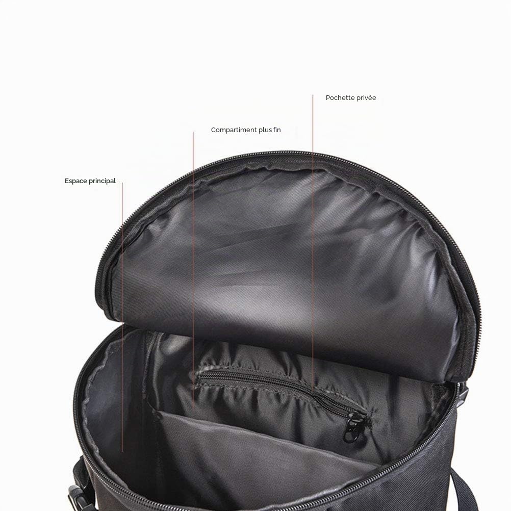 Sac à Dos cylindrique de matériel de pêche Grande capacité Sacs de pêche en Polyester Sac à Dos avec Porte-Canne Sac de pêche