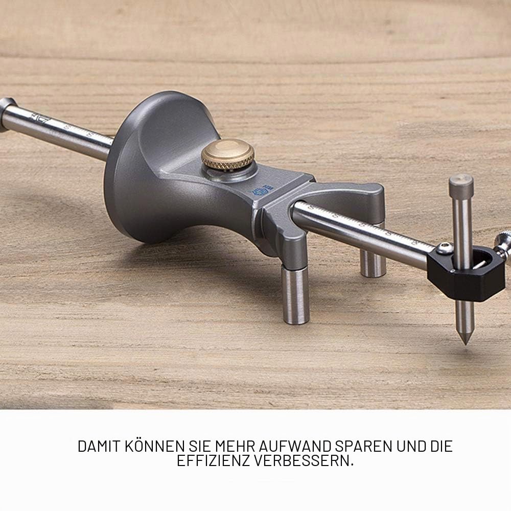 Anreißwerkzeug, DIY Holz Dual-Zweck Schreiber Werkzeuge Multifunktional Zeichnen von Linien und Bögen Scriber Aluminium Alloy Scribe Tools (Type 1)