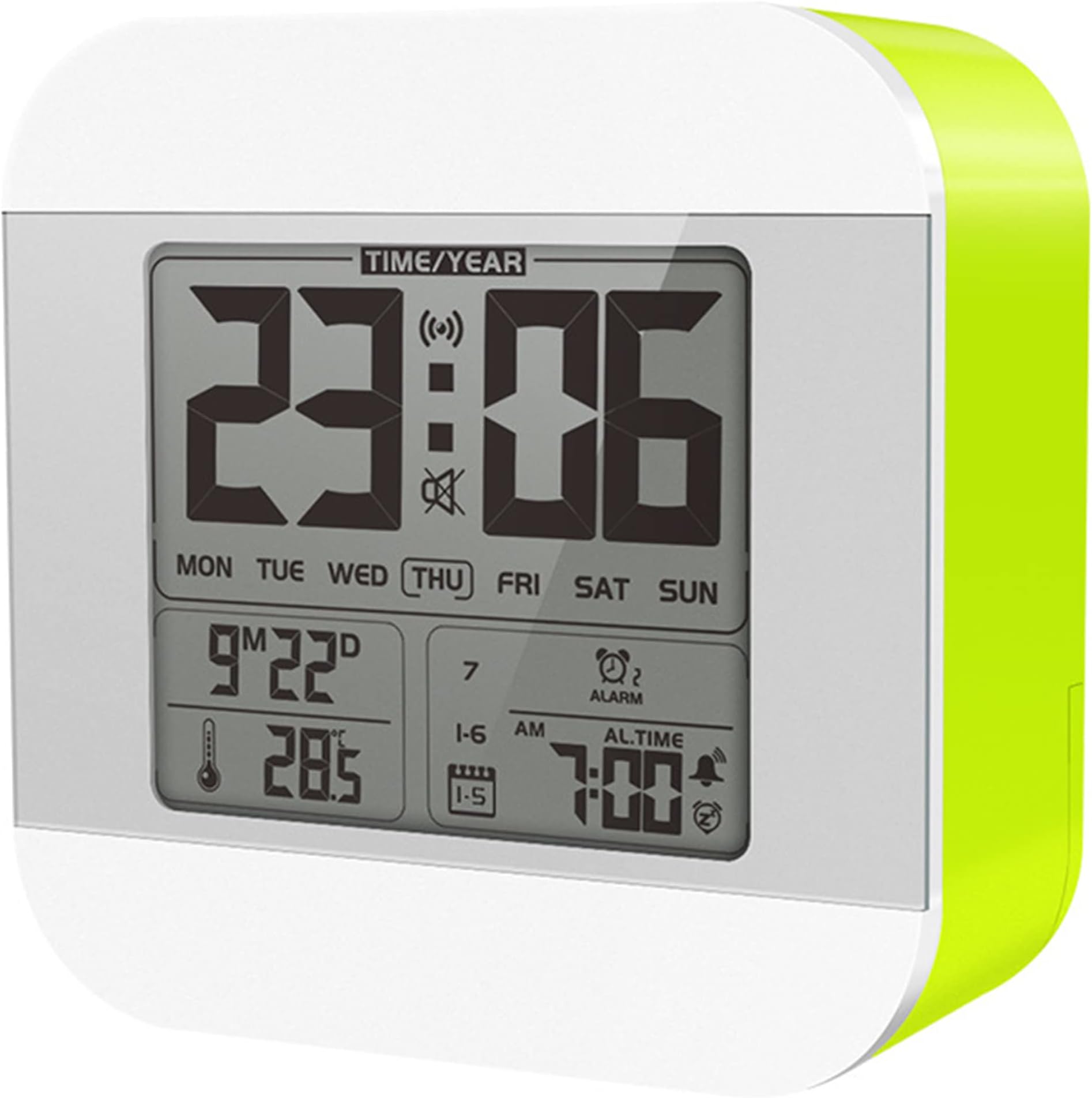 Talking Alarm Clock with Female Voice Broadcast, Smart Talking Clock with Hourly Chime Function, Low Vision Clock for The Blind Visually Impaired Seniors Elderly People (Green Color)
