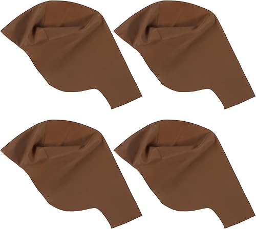 Boao 4 gorras calvas para adultos, hombres y mujeres, Halloween, látex, maquillaje, peluca calva, peluca calva falsa, accesorio de disfraz, Marrón