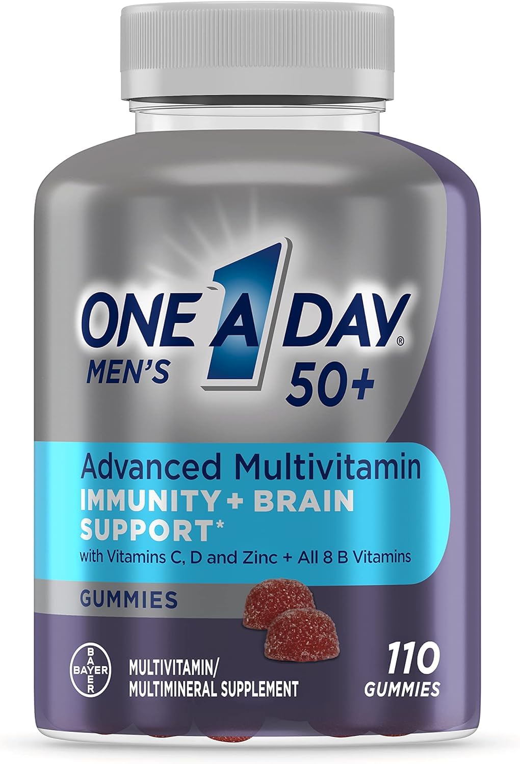 One A Day Men’s 50+ Gummies, Advanced Multivitamin For Men with Brain Support and Immunity Support, Vitamins For Men with Super 8 B Vitamin Complex, 110 Count (B0D499LYNG) Amazon Price History, Amazon Price Tracker