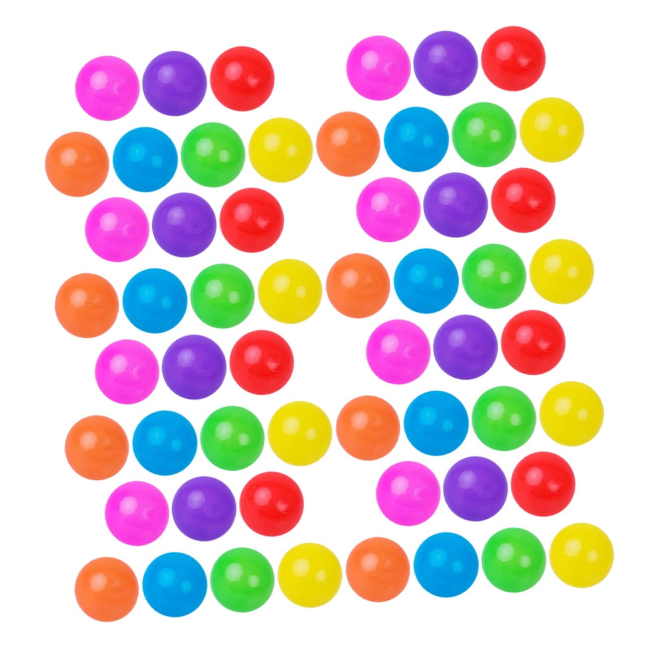 BESPORTBLE 100 Boules Rondes en Plastique Souple pour Piscine à Balles, 5,5cm, Lot de 100 Pièces Colorées, pour Salle de Jeux Bébé et Développement Musculaire