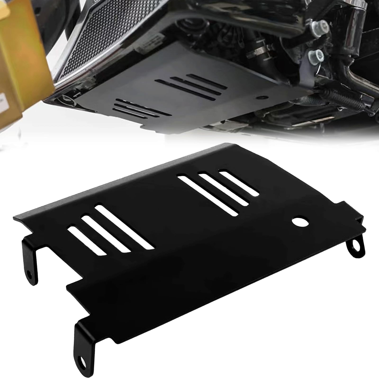 Skid Plate Fit for Harley Touring, Road Glide, CVO Road Glide, Street Glide, CVO Street Glide, Special FLHXSE Lower Engine Chassis Protection Guard 2024-UP, Black