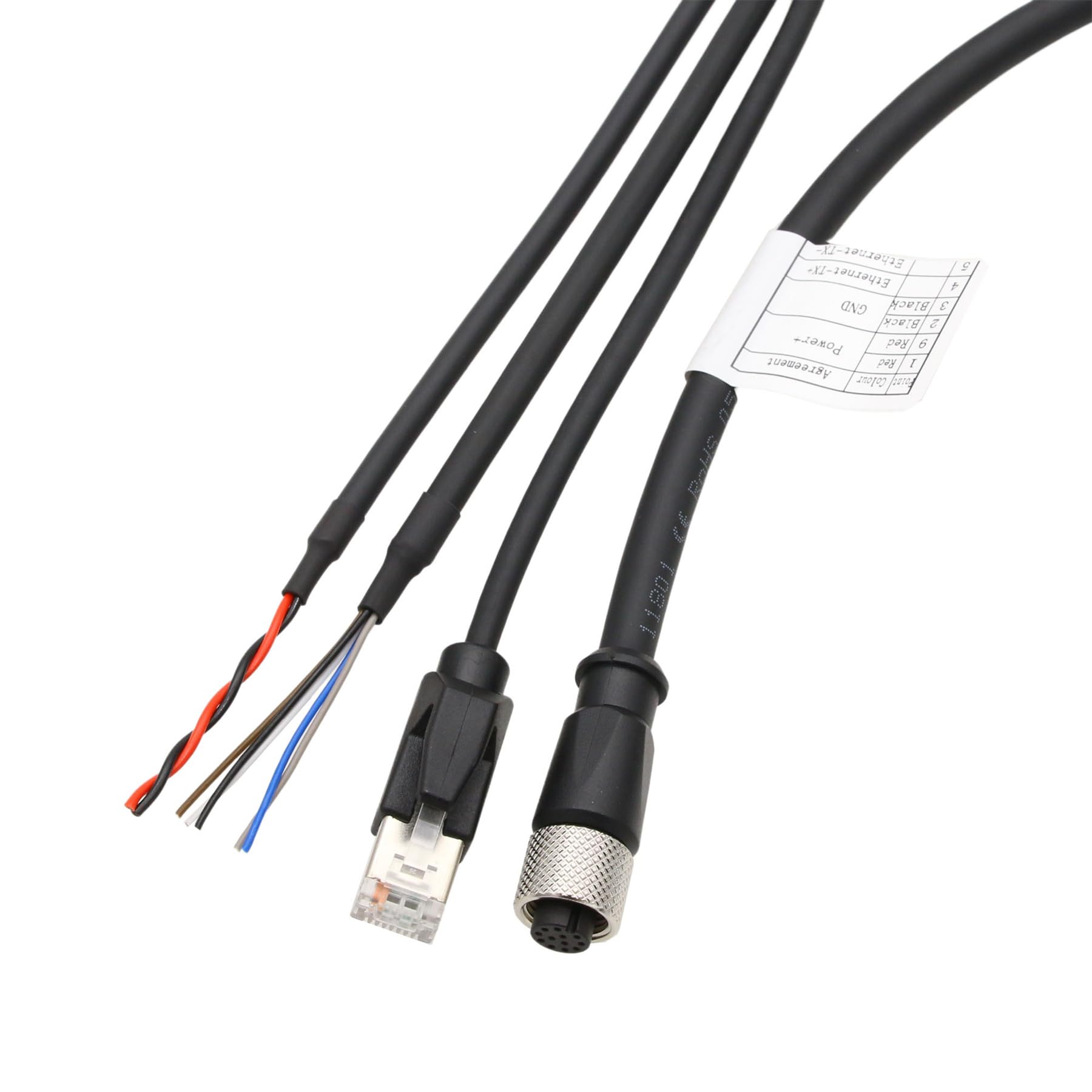 Cavo M12 A 12 Pin Per Livox MID-360 LIDAR - Connettore Femmina A RJ45+XT30, Lunghezza 25 Cm