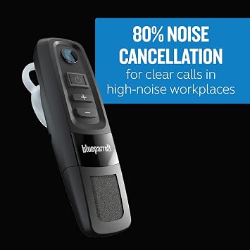 BlueParrott C300-XT Noise Canceling Bluetooth Headset Hands-Free Wireless Headset, Perfect For High-Noise Environments, Long Wireless Range with Superior Sound, IP65-Rated, Black
