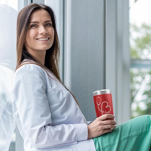 Miniatura 6 de Vaso personalizado para enfermera, médico, veterinario o médico profesional  Agrega un nombre dentro del estetoscopio para hacerlo especial al