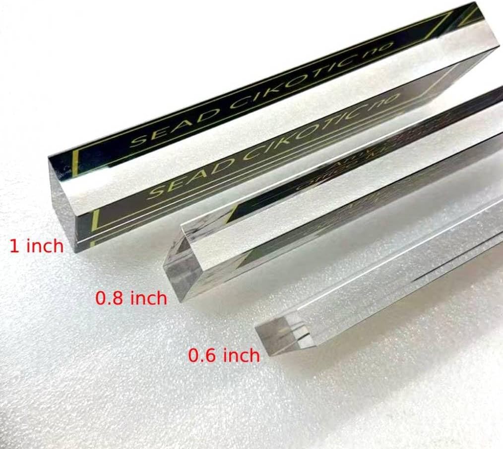 Name Plate for Desk, Office Table Plate Personalized, 8 inch x 2.5 inch Acrylic Desktop Accessories, Office Gifts for Coworkers Boss Teacher, Employee Appreciation Gifts, Professional Desk Name Title, Clear Acrylic, Title Display - Image 6