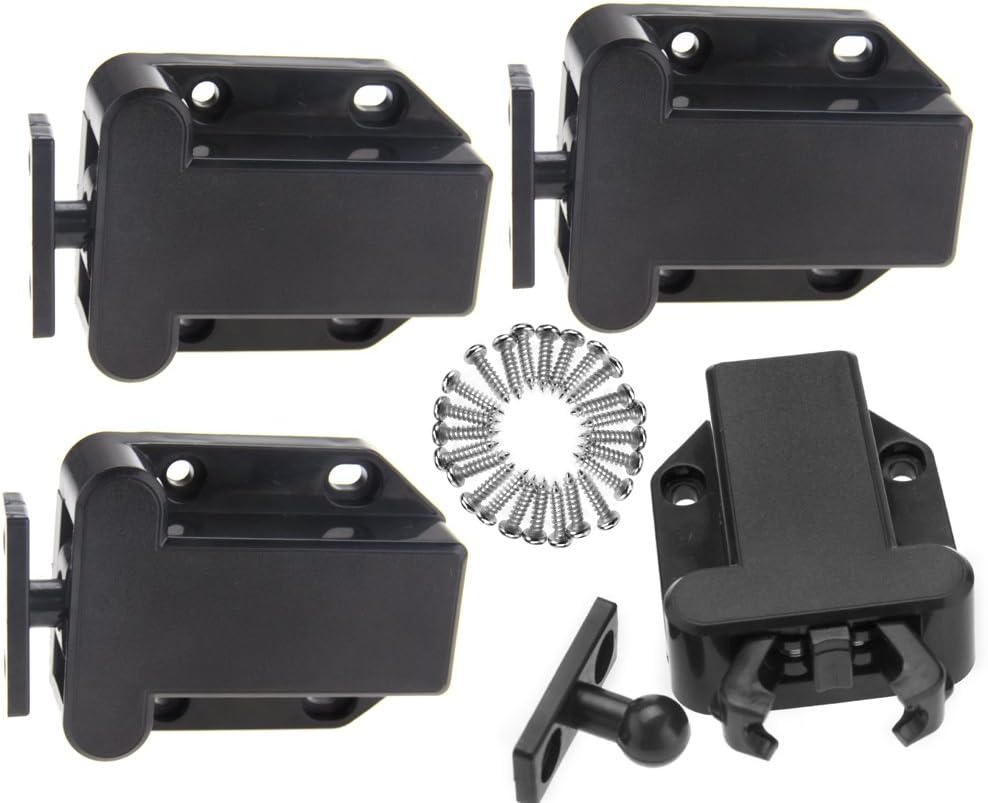 4x Touch Latch Release Drawer Cabinet Push To Open Catch Cupboard Doors 4KG