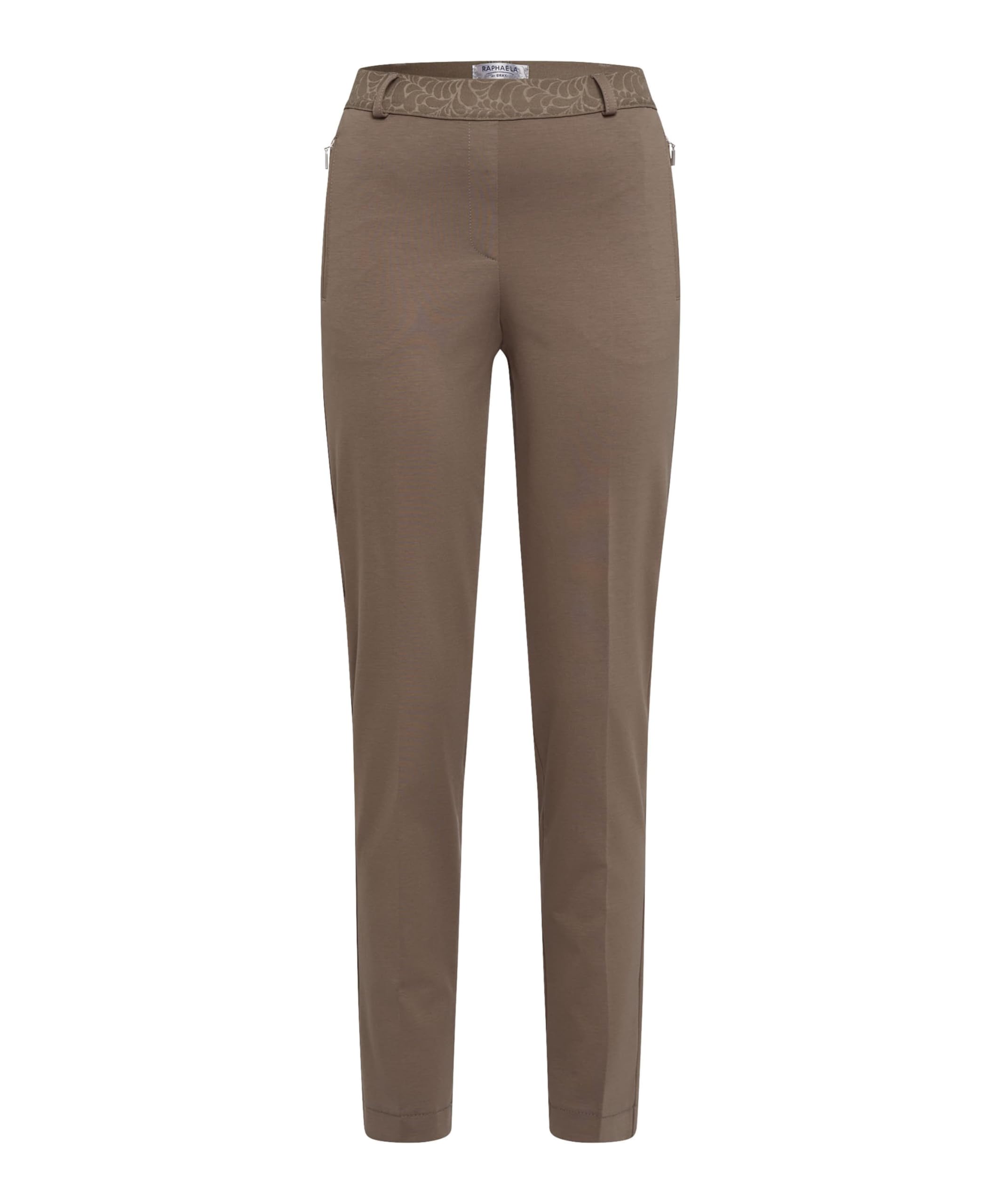 Raphaela Women's 53 Taupe By Brax Lillyth Cool Summer Jersey Super Slim Trousers, 29W X 30L