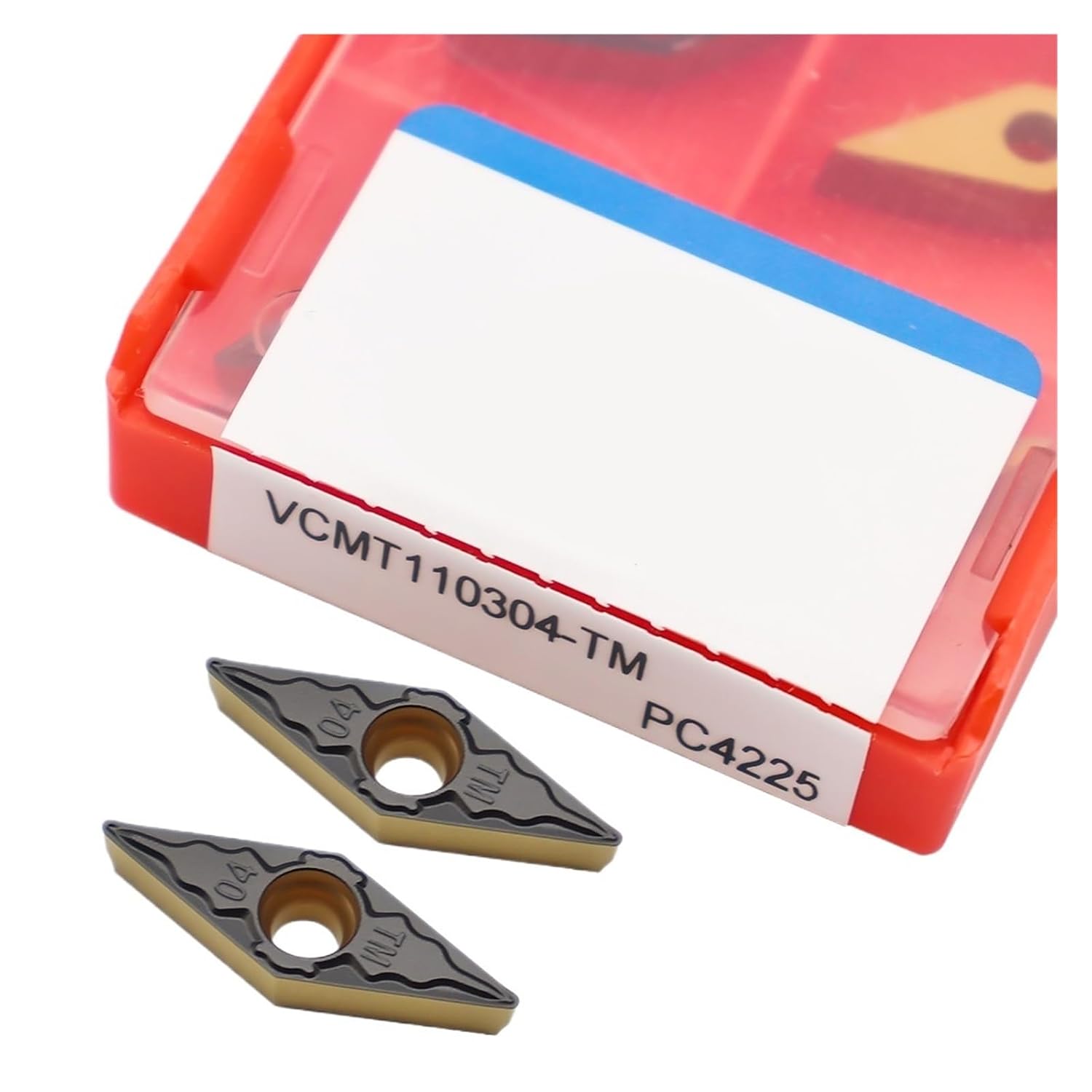 Metal indexable Turning Blade 10PCS VCMT110304-TM PC4225 Hard Alloy Lathe Tools Internal Turning Tool Cutting Applies to Steel