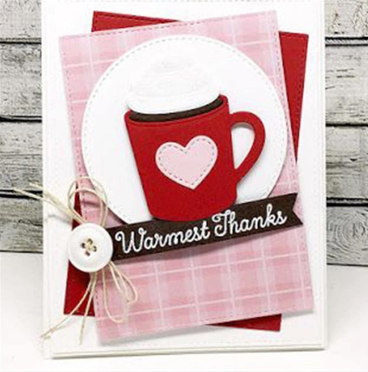 Fustella In Metallo Per Scrapbooking - Tazze Da Caffè - 11,5x8,9 Cm - Acciaio Al Carbonio - Fai Da Te Biglietti