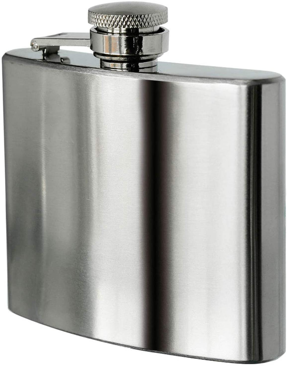 Prime Homewares Silver Prime Homewares® New Stainless Steel Hip Flasks 4Oz 5Oz 6Oz 8Oz Hip Flasks Whiskey Flask (8Oz Hip Flask)