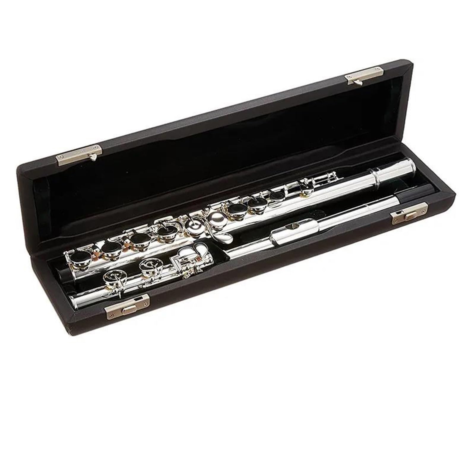 flet prosty Flet posrebrzany 17-klawiszowy flet z otwartym otworem Flet Instrument o gładkim brzmieniu Instrument dęty drewniany (Color : Style 1)