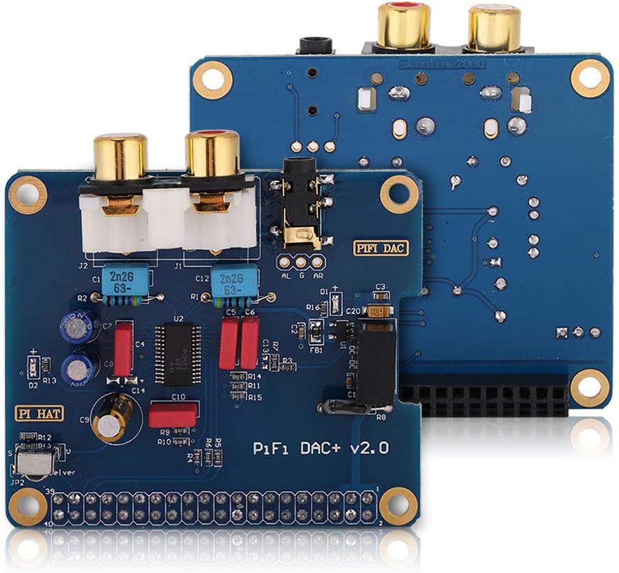 Audio Card for Raspberry PI, Audio Sound Card Module, Pifi DAC + PCM5122 DAC, I2S Interface, Double Color LED, for Raspberry PI 3 Model B / 2B / B