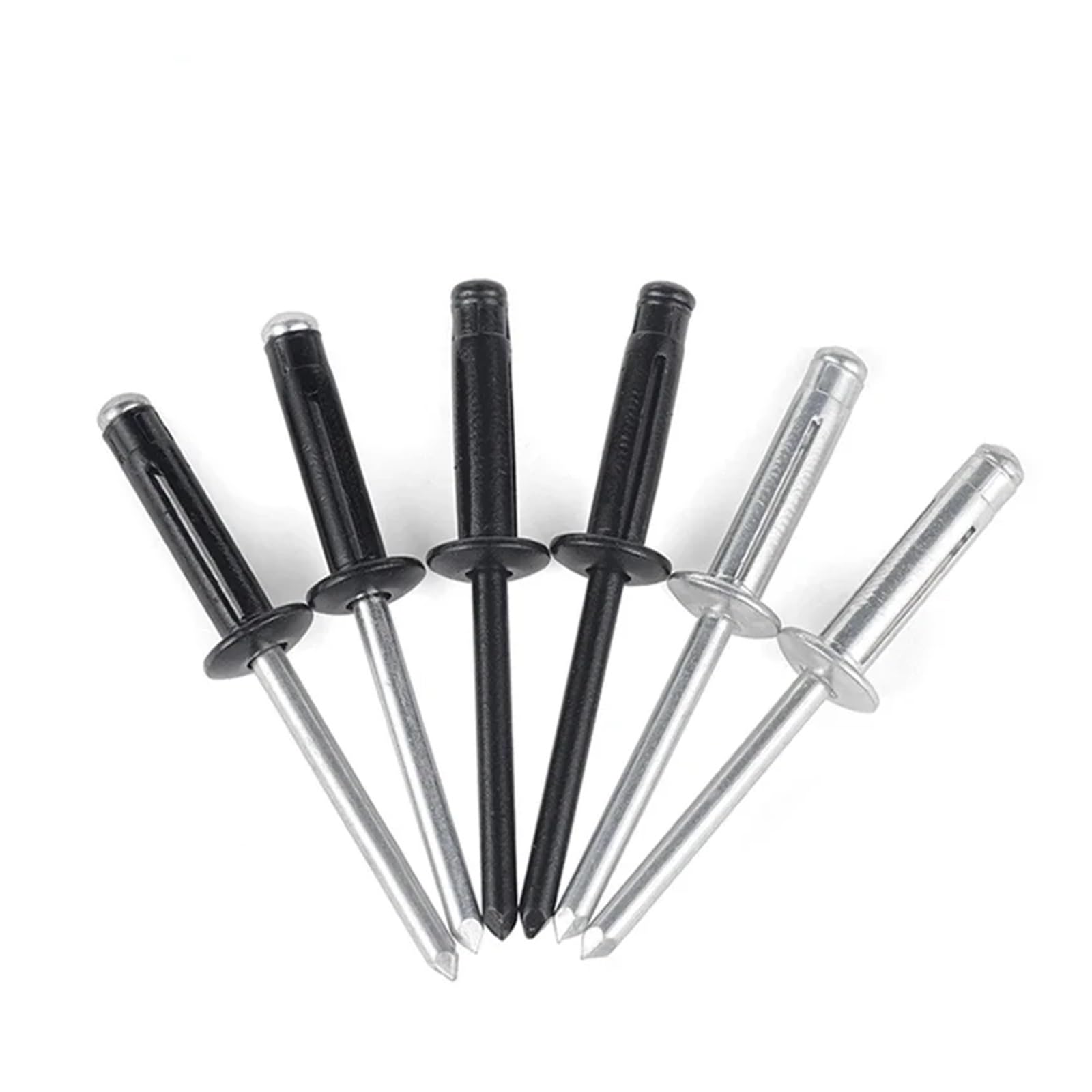Rivetti ciechi a testa svasata, Rivetti ciechi con estrazione del nucleo in lega di alluminio, dimensioni assortite M3.2-M6.4, confezione multicolore(M4.8 X 30 (20pcs),Full Black Aluminum)