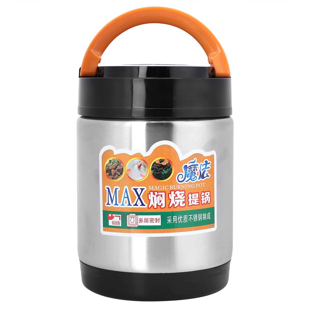 MAGT Fiambrera de preservación del calor, recipiente de comida termo de tres capas de acero inoxidable de gran capacidad 1800ML Termos Para Comida Termo Acero Inoxidable Comida