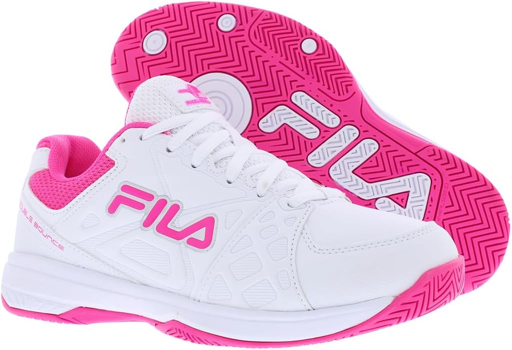 Fila Women's 5PM00605 199 Double Bounce 3 White Multi Pickleball Shoes - Image 4