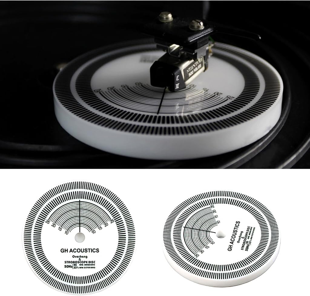 LP Vinyl Record Turntable Phono Tachometer Calibration Strobe Disc Stroboscope Mat 33 45 RPM
