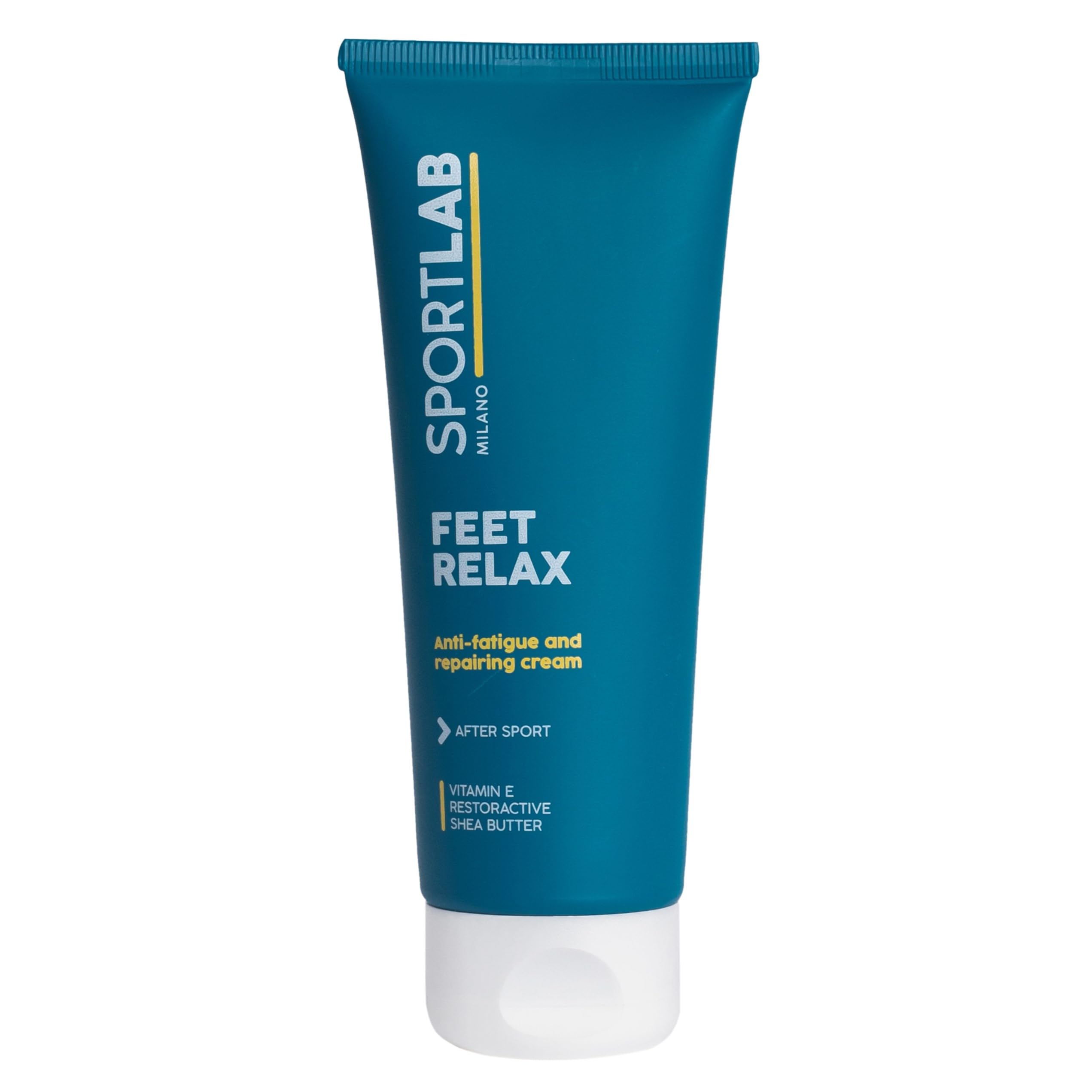 SPORTLAB Milano - FEET RELAX - Crema piedi defaticante e riparatrice | Idrata, nutre, ripara e rinfresca i piedi affaticati dopo ogni allenamento un'intensa camminata o una competizione | 100ml