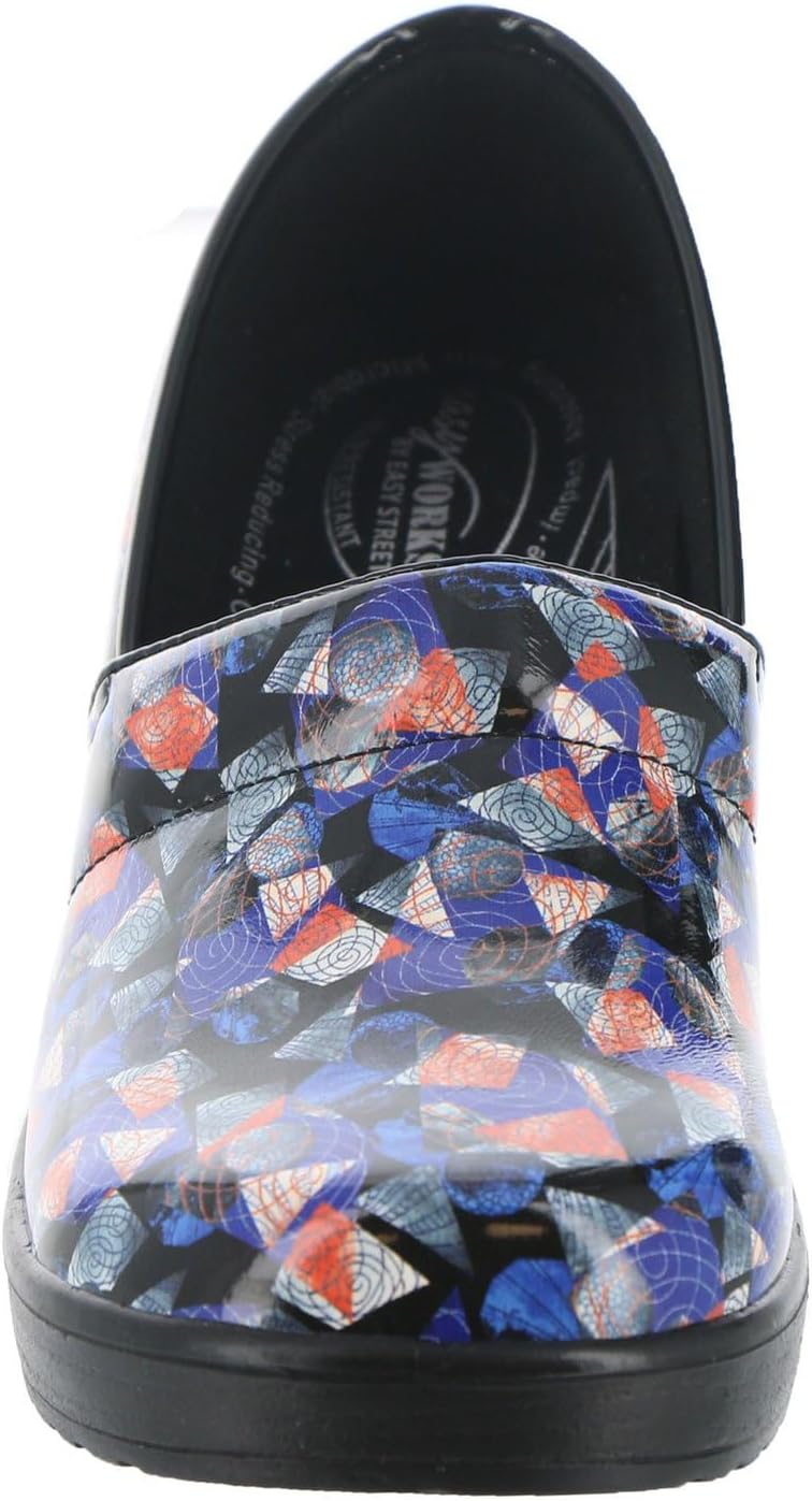 Easy Works Lyndee Womens Slip On 55 BM US BlueGeometricPatent