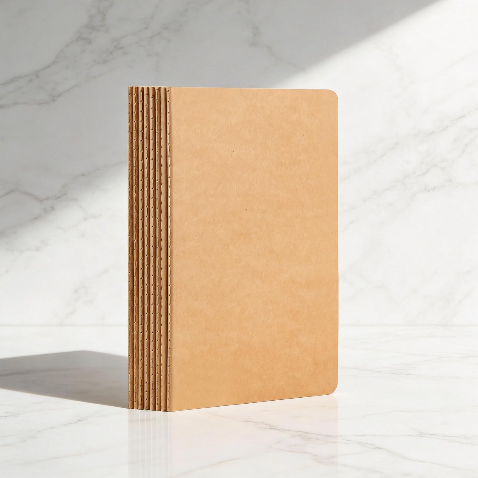 HOMEMARS Notatnik A5 w kropki, 100 GSM, gruby papier, 14 x 21 cm, 8 sztuk, 60 stron dziennika dla studentów, do pisania, podróży i biznesu, okładka z kartonu, pamiętnik notatek i zeszyt tematyczny