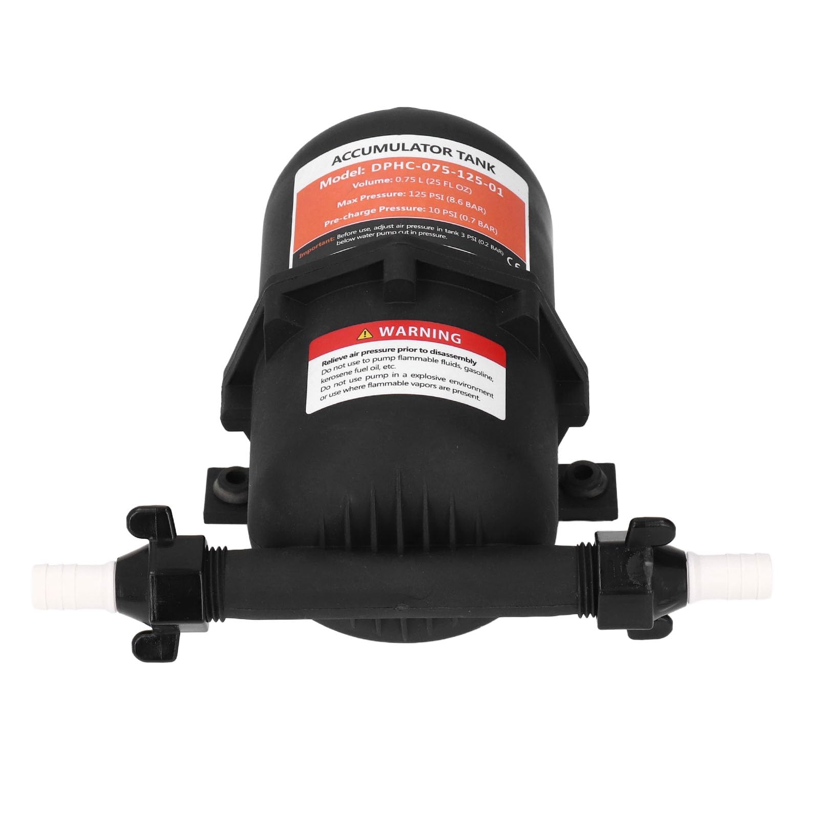 Jeanoko Zbiornik Akumulatora, Stałe Ciśnienie 0,75 L, 125 PSI, z Portem 1/2 Cala MNPT, do Akcesoriów do Pomp Kempingowych z przyczepą do łodzi RV