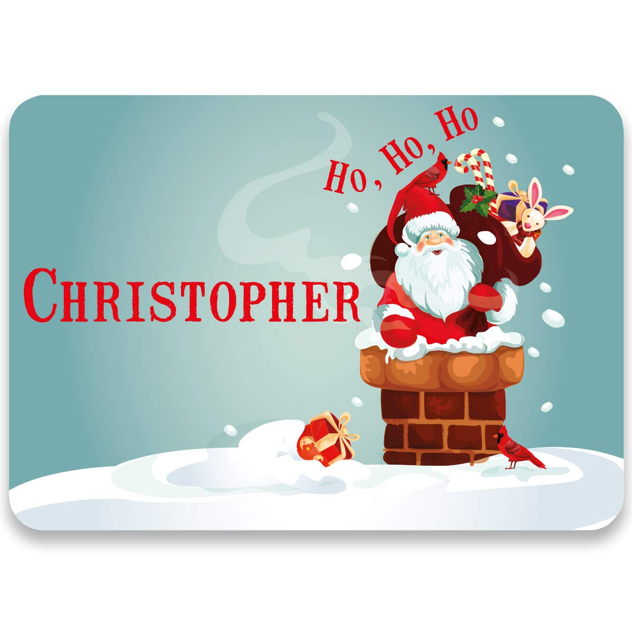 Paper Themes Ho Ho Ho Personalised Christmas Placemats - Pack Of Four Christmas Placemats Xmas Placemats For Families